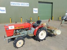 Yanmar XM151 OD 4x4 Diesel Compact Tractor c/w Rotorvator 526 hours only