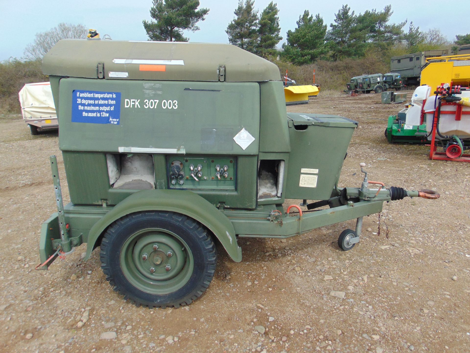 Ex Uk Royal Air Force Trailer Mounted 25 KVA Generator - Image 5 of 14