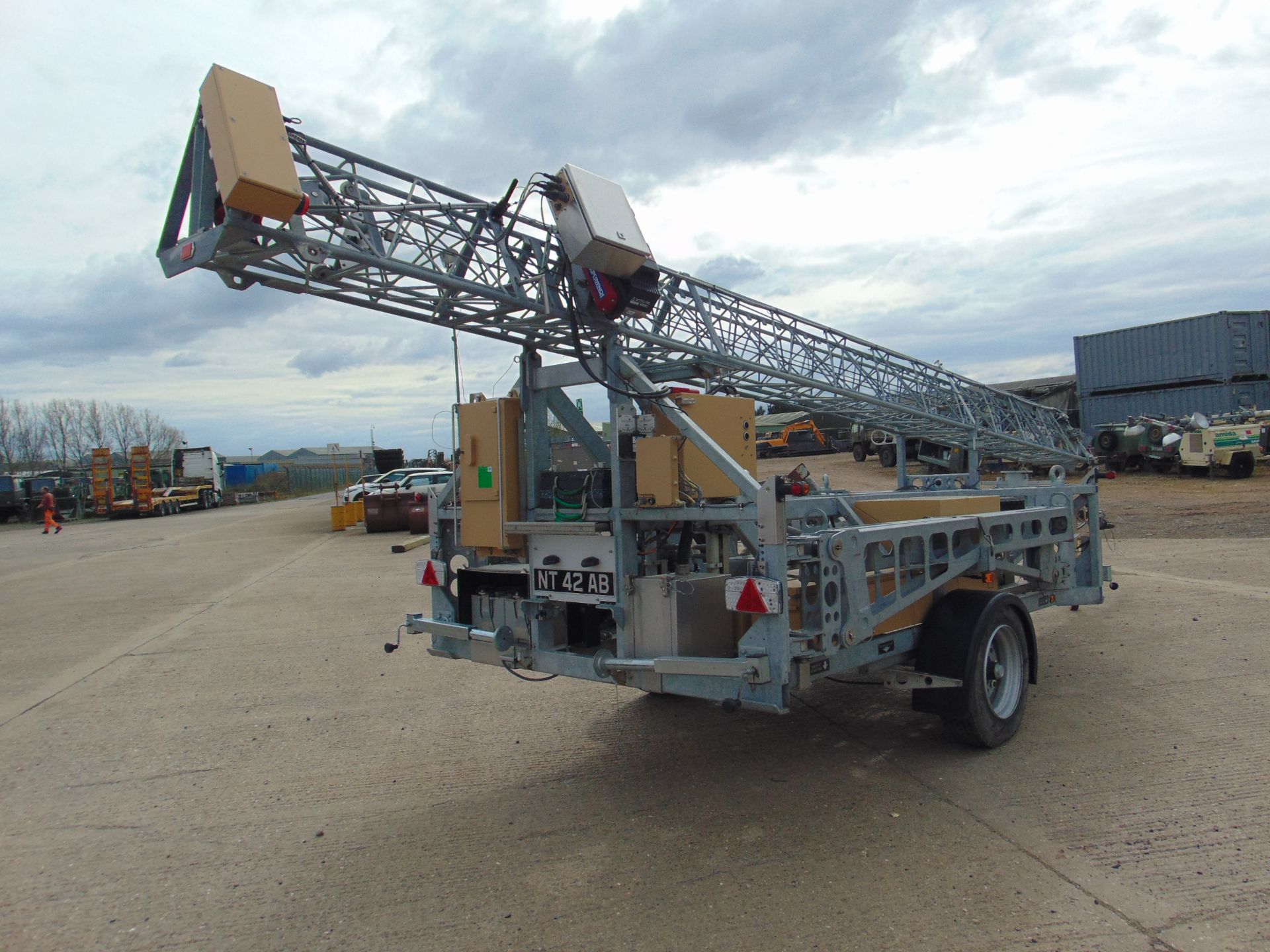 Ex Reserve Sesanti Mobile Surveillance/Communications Tower 21m High Mounted on Single Axle Trailer - Image 7 of 43