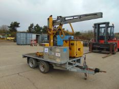 2 Axle Trailer c/w Probst Hydraulic Kirb Lifter, Power Pack (Diesel) and Accessories