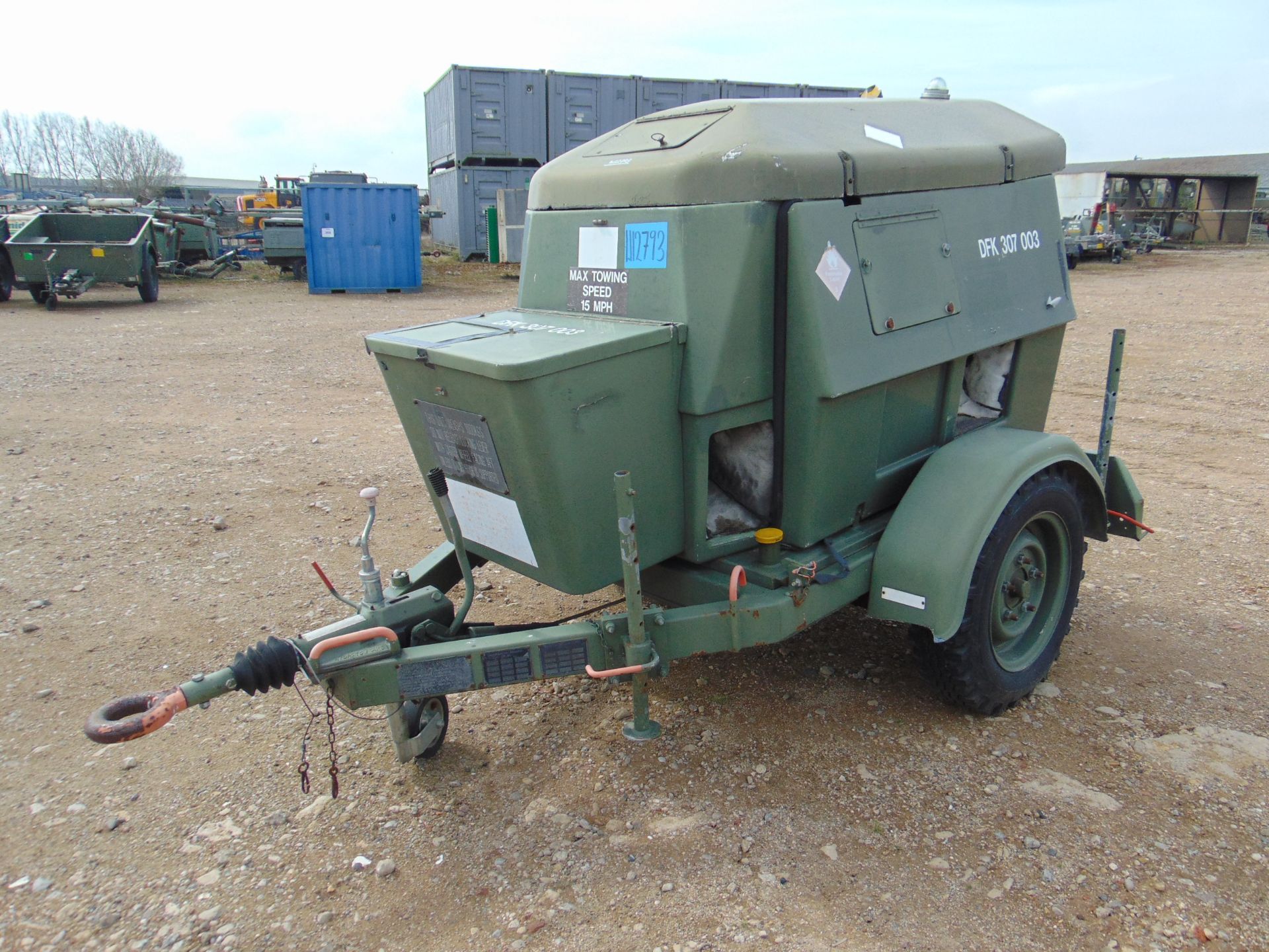 Ex Uk Royal Air Force Trailer Mounted 25 KVA Generator - Image 3 of 14