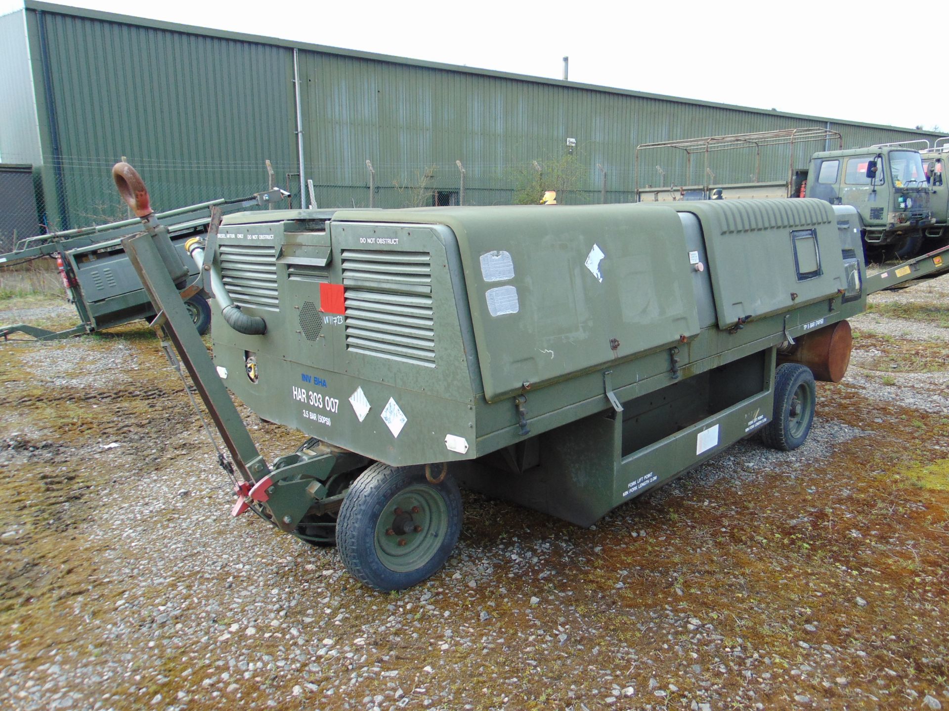 60 KVA plus 28 Vdc Diesel GPU Generator fitted Cummins 6 cly Diesel 3600 hrs From RAF