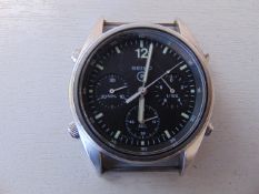 Seiko Gen 1 RAF Pilots Chrono Harries Force Issue Nato Marks, Dated 1989