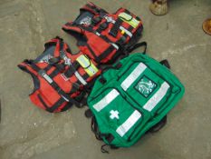 2 x Palm Rescue 800 Water Rescue Buoyancy Aids & Trauma Bag