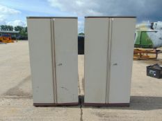 2x 2 Door Steel Storage Cabinets