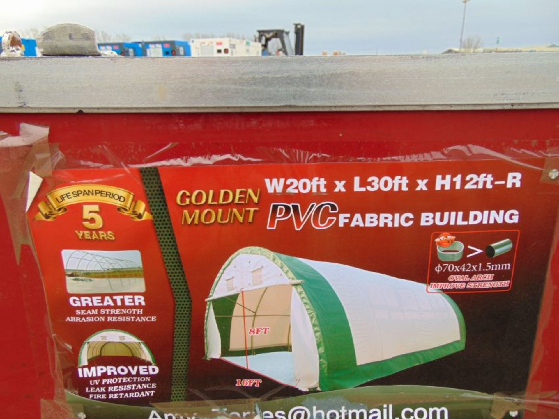 ** Brand New ** Heavy Duty Storage Shelter 20'W x 30'L x 12' H P/No 203012R - Image 3 of 4