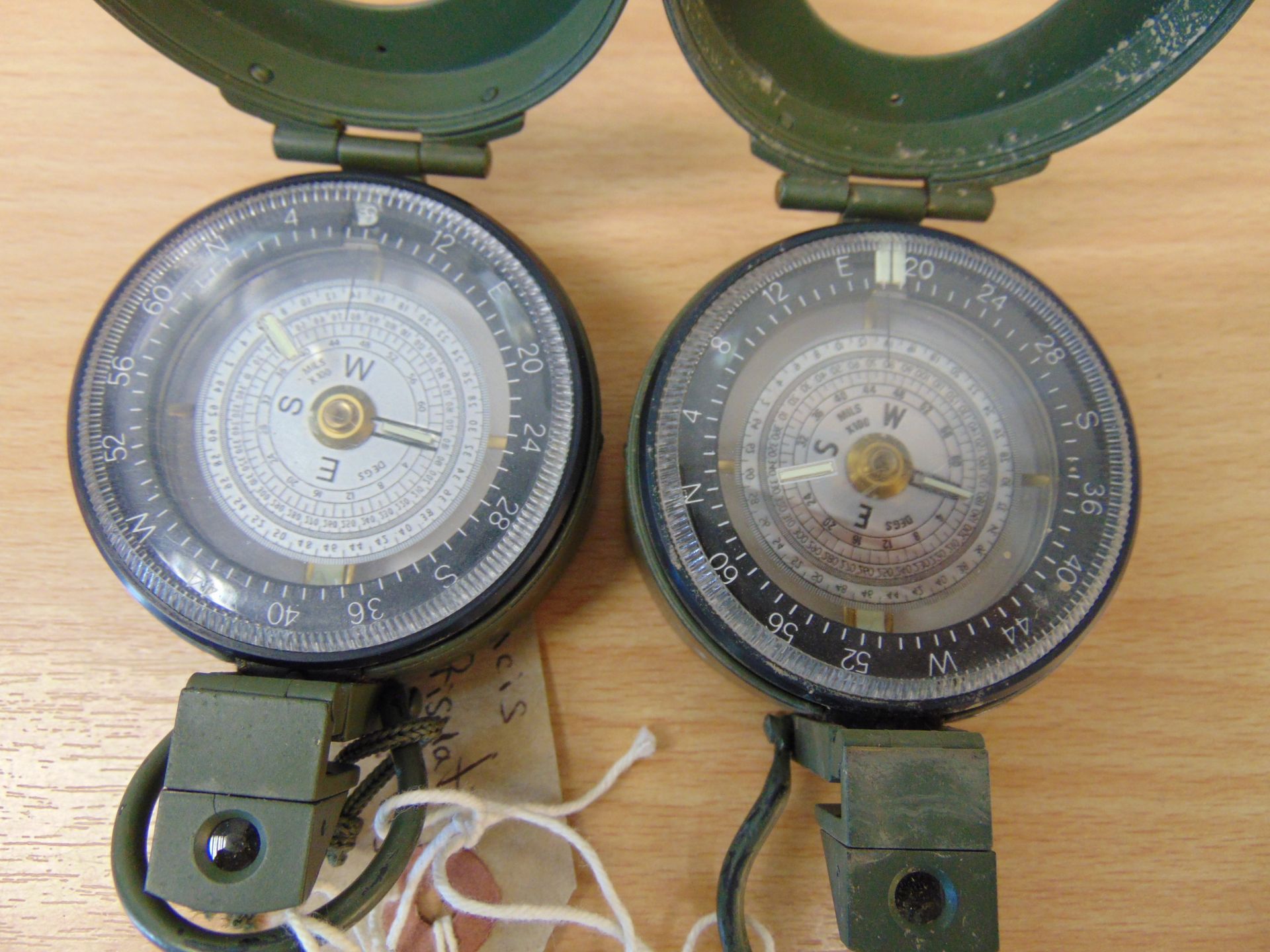 2 x Francis Baker Prismatic Compass British Army issue Nato Marks - Image 2 of 4