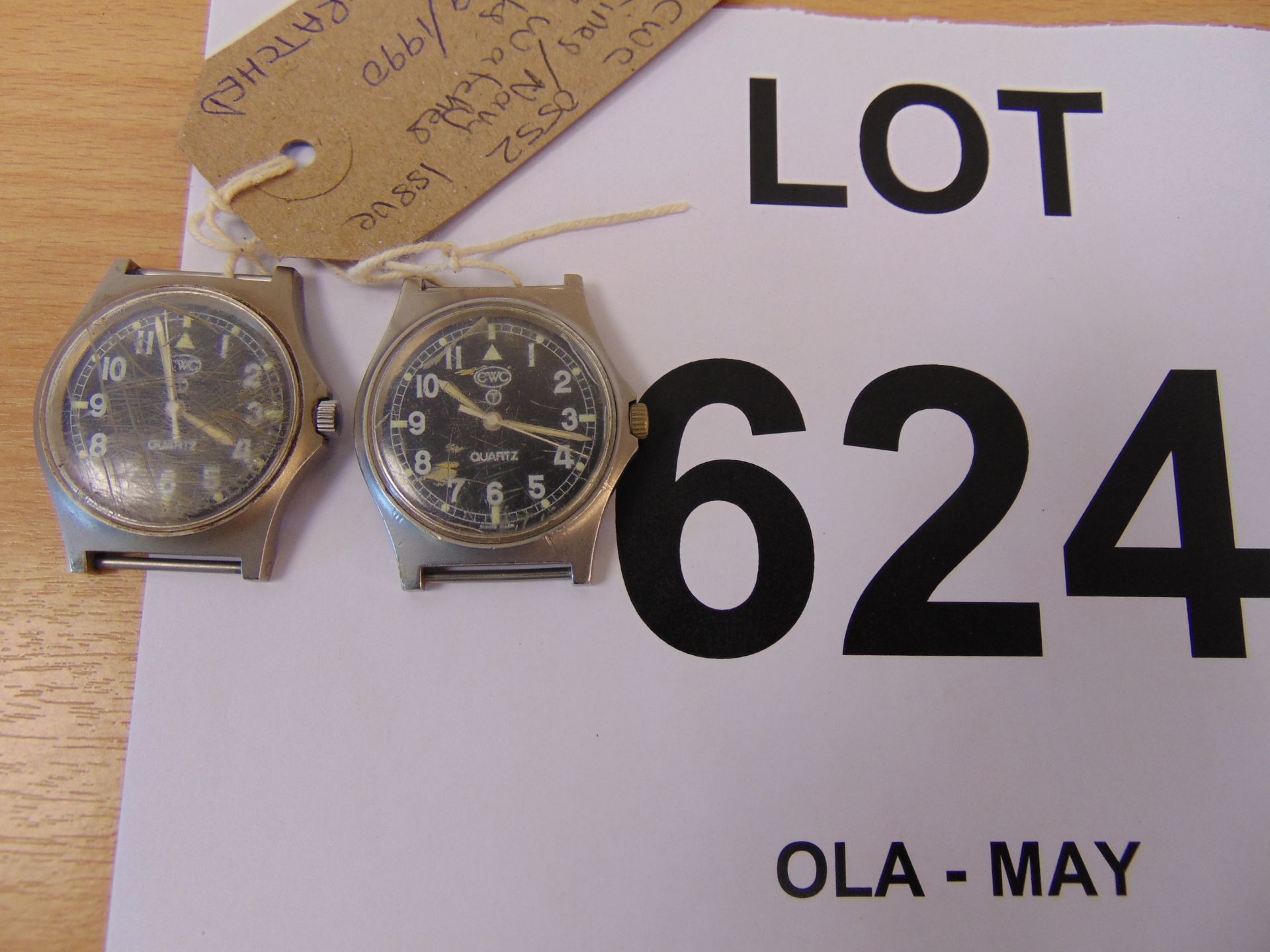 2x CWC 0552 Royal Marines / Navy issue Service Watches Nato Marks, Date 1989/1990, GULF WAR - Image 3 of 3