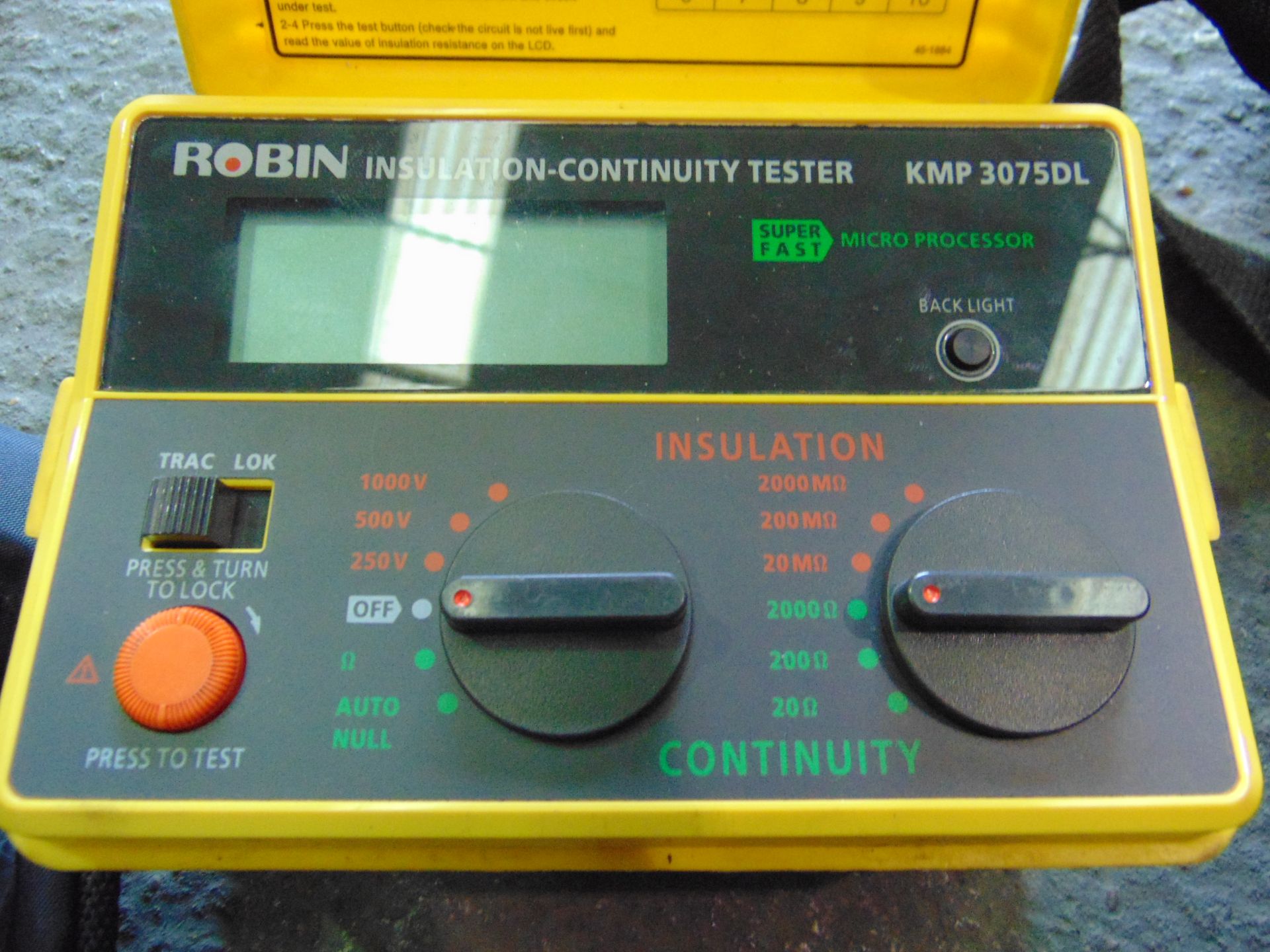 ROBIN Insulation Continuity Tester KMP 3075DL - Image 2 of 5
