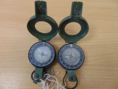 2 x Francis Baker Prismatic Compass British Army issue Nato Marks