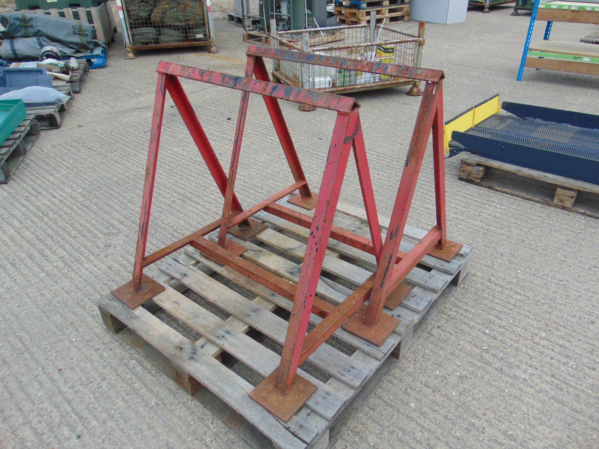 2x Heavy Duty Steel Trestles