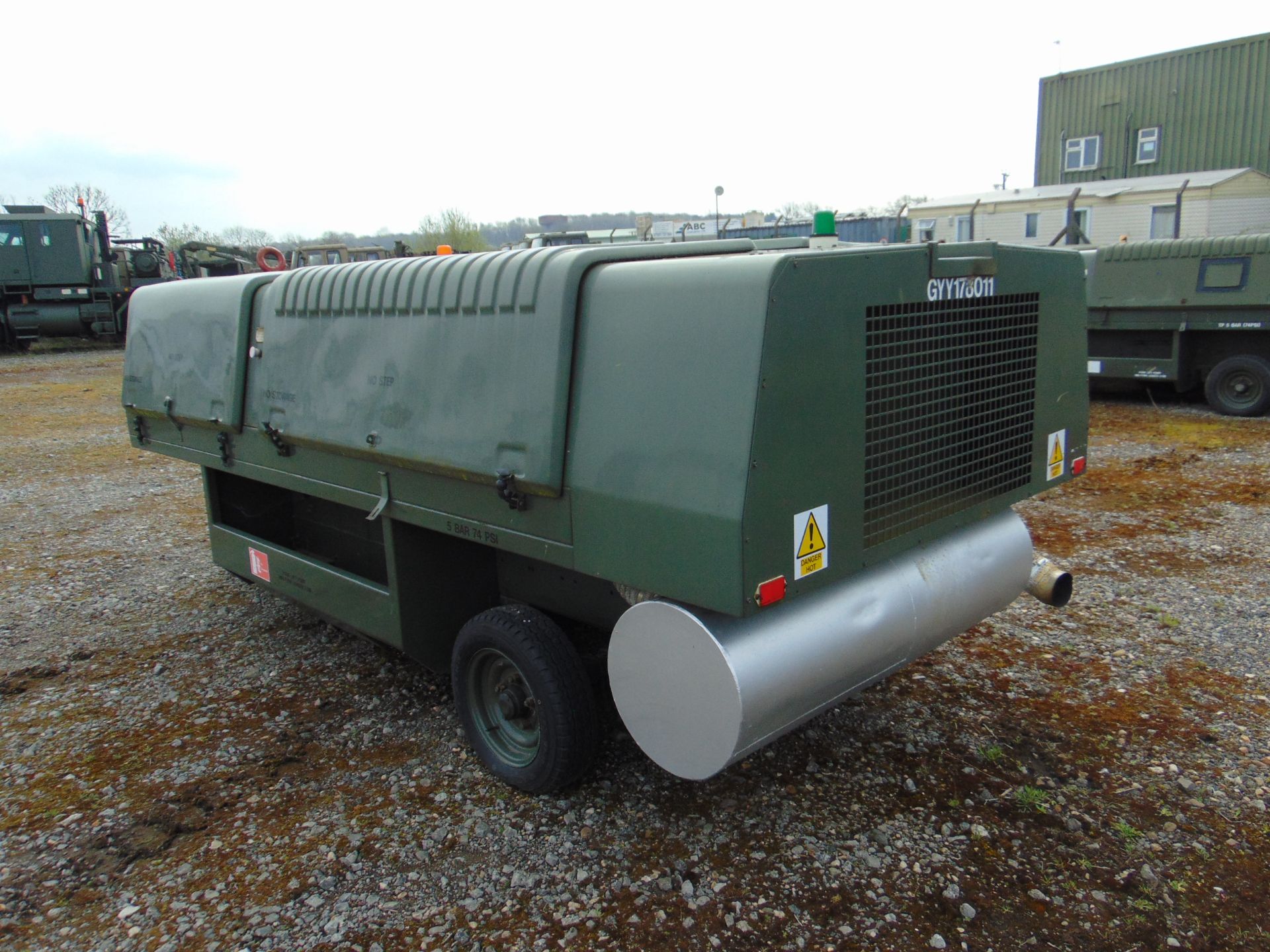 90 KVA 72 KW Diesel GPU Generator. fitted Cummins 6 cly Diesel 2172 hrs From RAF - Image 3 of 18