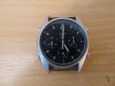 Seiko Gen 1 Pilots Chrono RAF issue Harrier Force Nato Marks Date 1988, New Battery / Strap