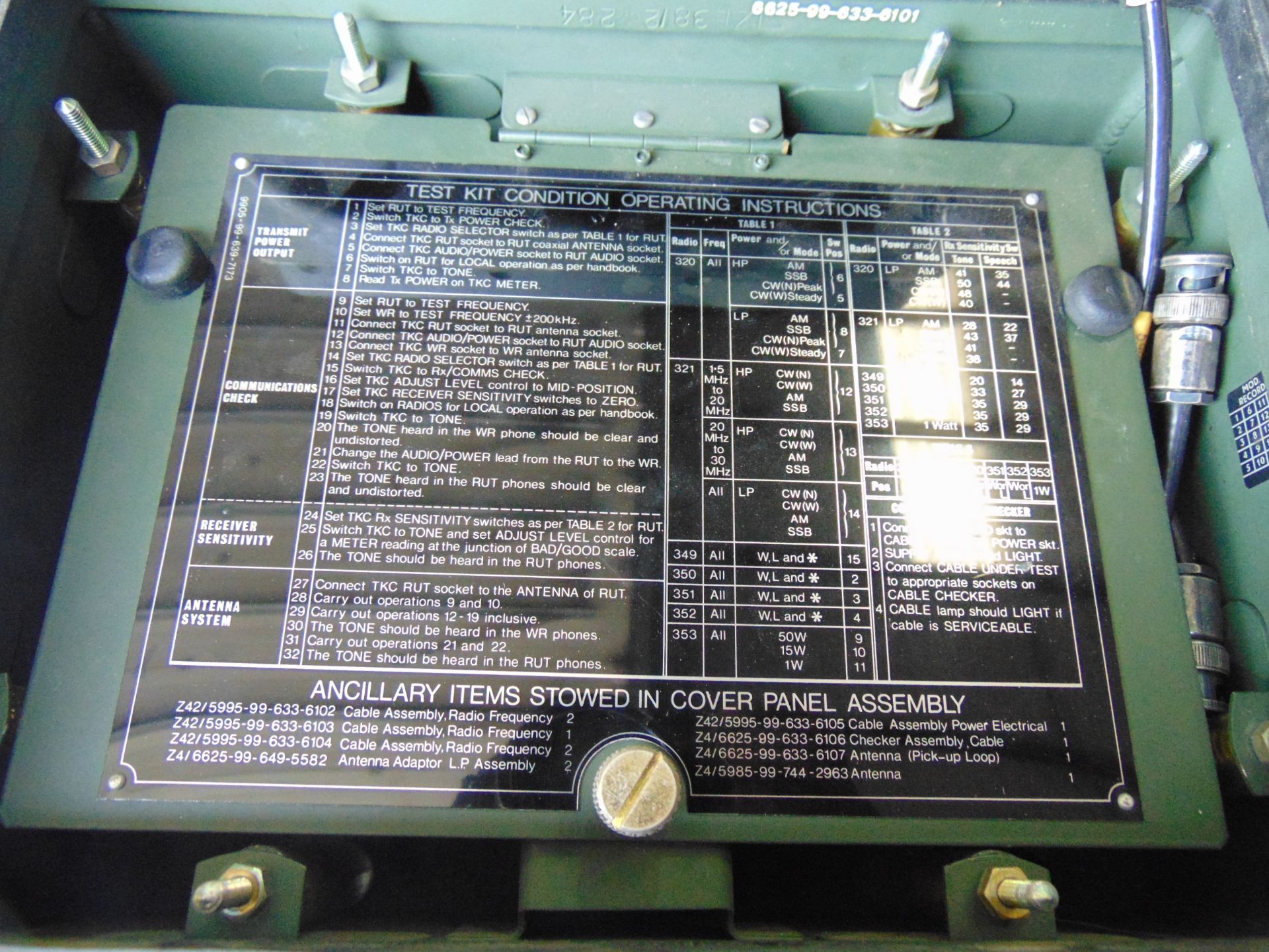 1 x Clansman Radio Equipment condition Test set c/w Accessories as shown - Image 4 of 5