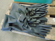 7 x Unissued Heavy Weight Polyco Chemprotec 60cm 24" Natural Rubber Chemical Gauntlet Gloves