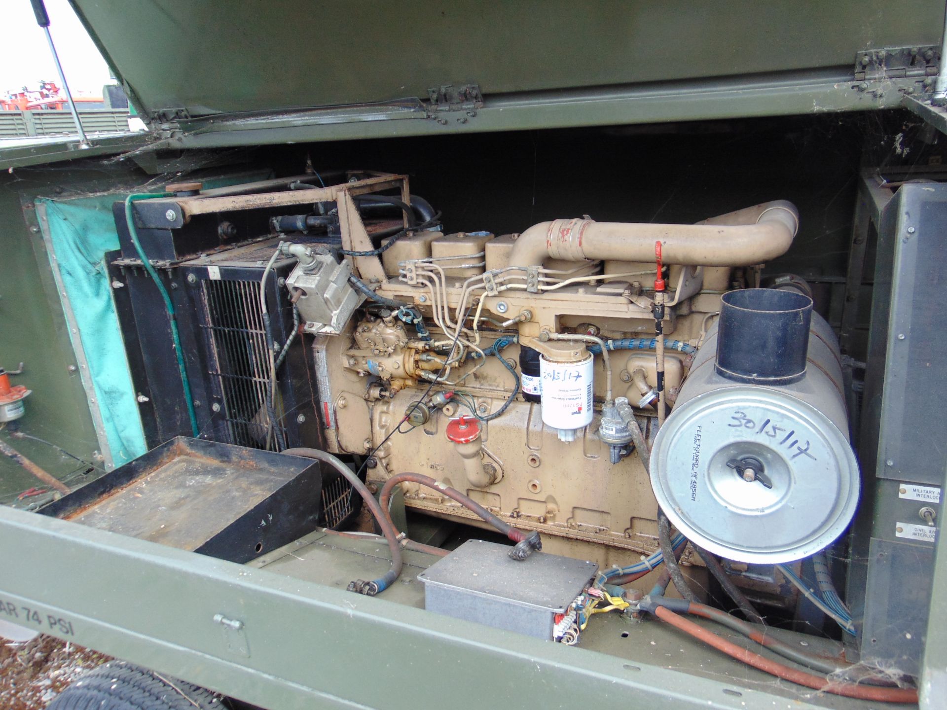 90 KVA 72 KW Diesel GPU Generator. fitted Cummins 6 cly Diesel 2172 hrs From RAF - Image 11 of 18