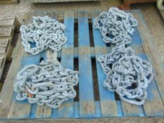 4 x 5m Galvanised Mooring Chain Assys