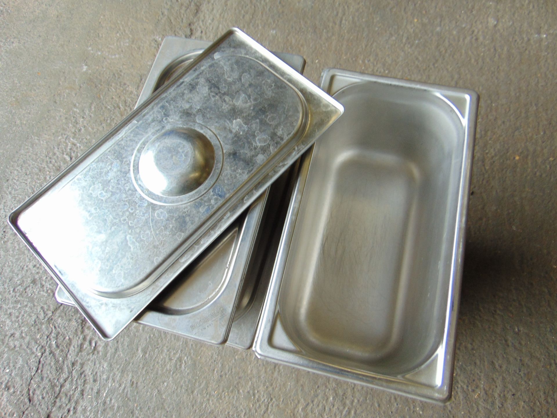 6 x Stainless Steel British Army Bourgeat Gastronorm Pans as shown - Image 3 of 4