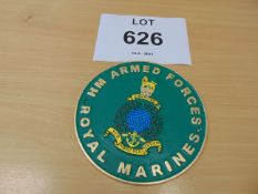 Cast Iron Royal Marines Hand Painted Plaque