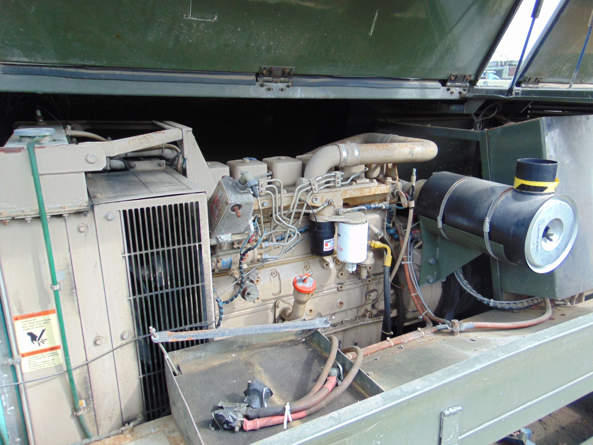 60 KVA plus 28 Vdc Diesel GPU Generator.Cummins 6 cly Diesel 3600 hrs From RAF - Image 11 of 17