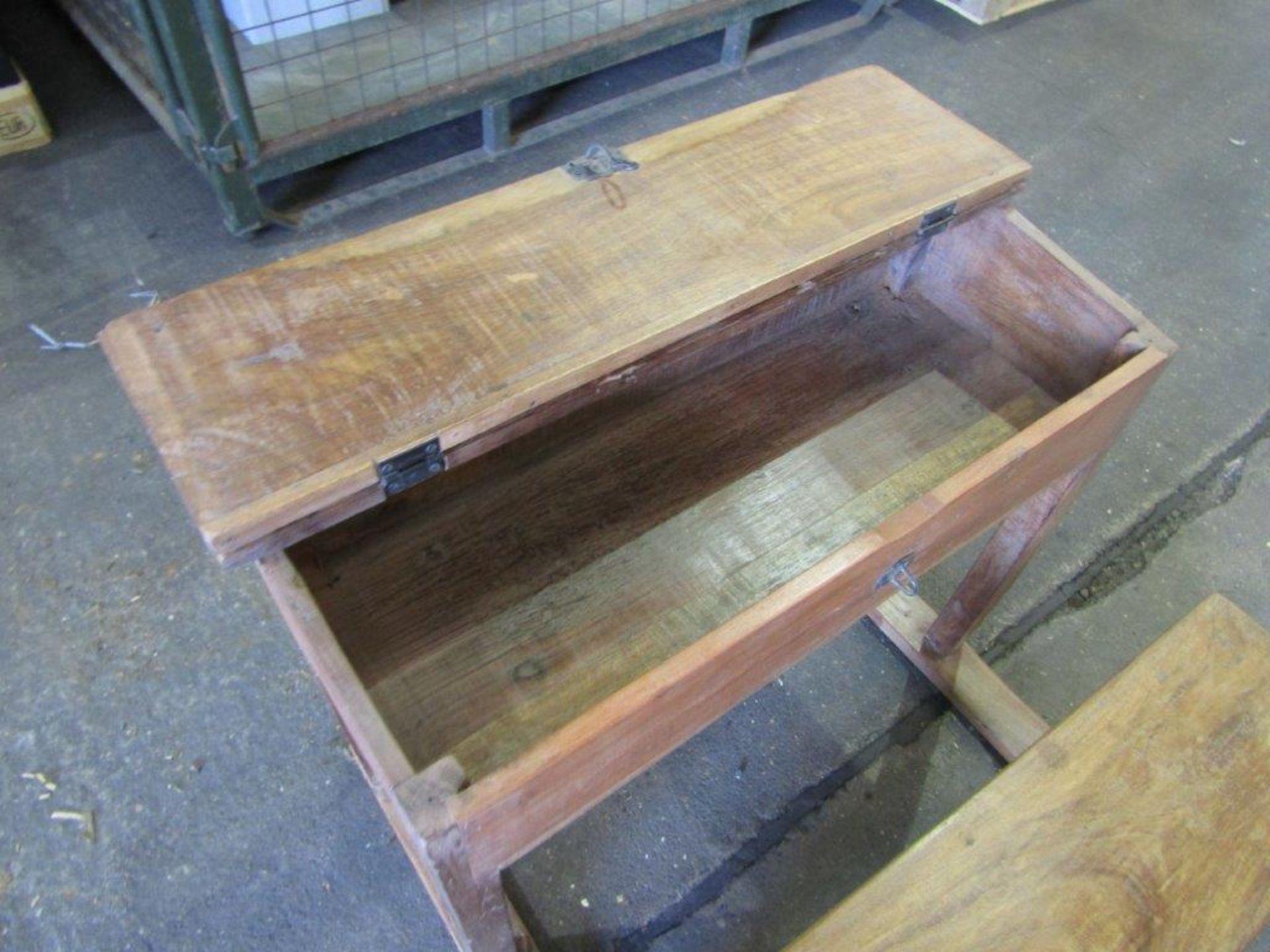 Vintage Oak Double Seat School Desk - Image 6 of 7