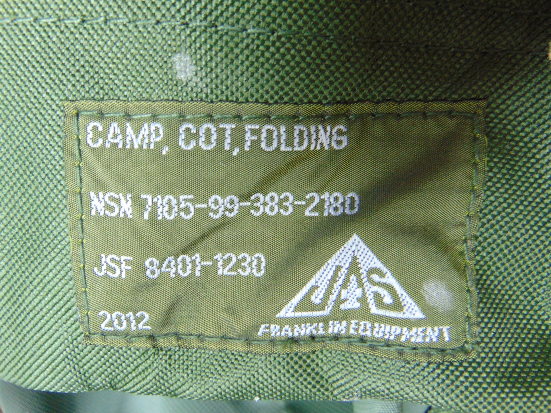 Light Weight British Army Folding Camp Bed C/W Carry Bag - Image 5 of 5