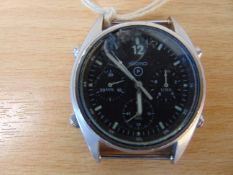 Seiko Gen 1 Pilots Chrono RAF Harrier Force issue Nato Marks Date 1984, Glass Chipped as shown