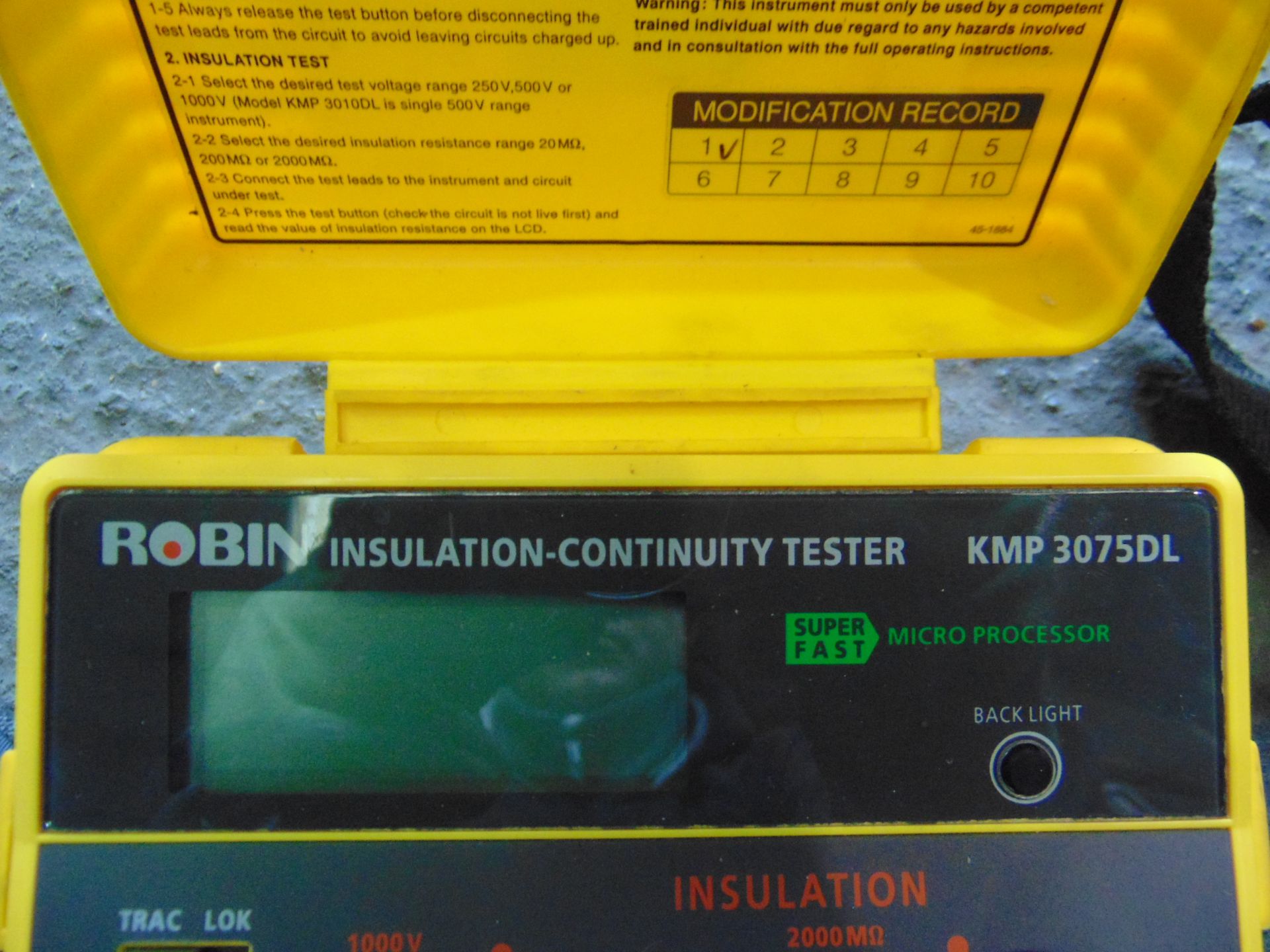 ROBIN Insulation Continuity Tester KMP 3075DL - Image 3 of 5