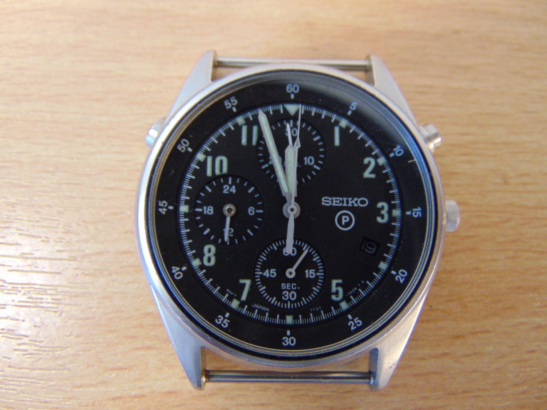 Seiko Gen 2 Pilots Chrono RAF issue Nato Marks, Date 1999 * Timer Button Missing, New Battery