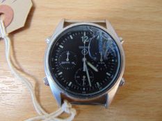 Seiko Gen 1 Pilots Chrono RAF Harries Force issue Nato Marks Date 1989, GLASS CHIPPED