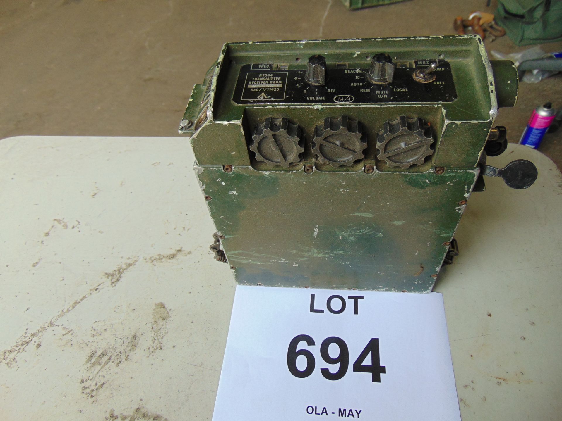 1 x Very Rare Clansman RT 344 ground / all transmitter receiver c/w battery as shown - Bild 4 aus 6