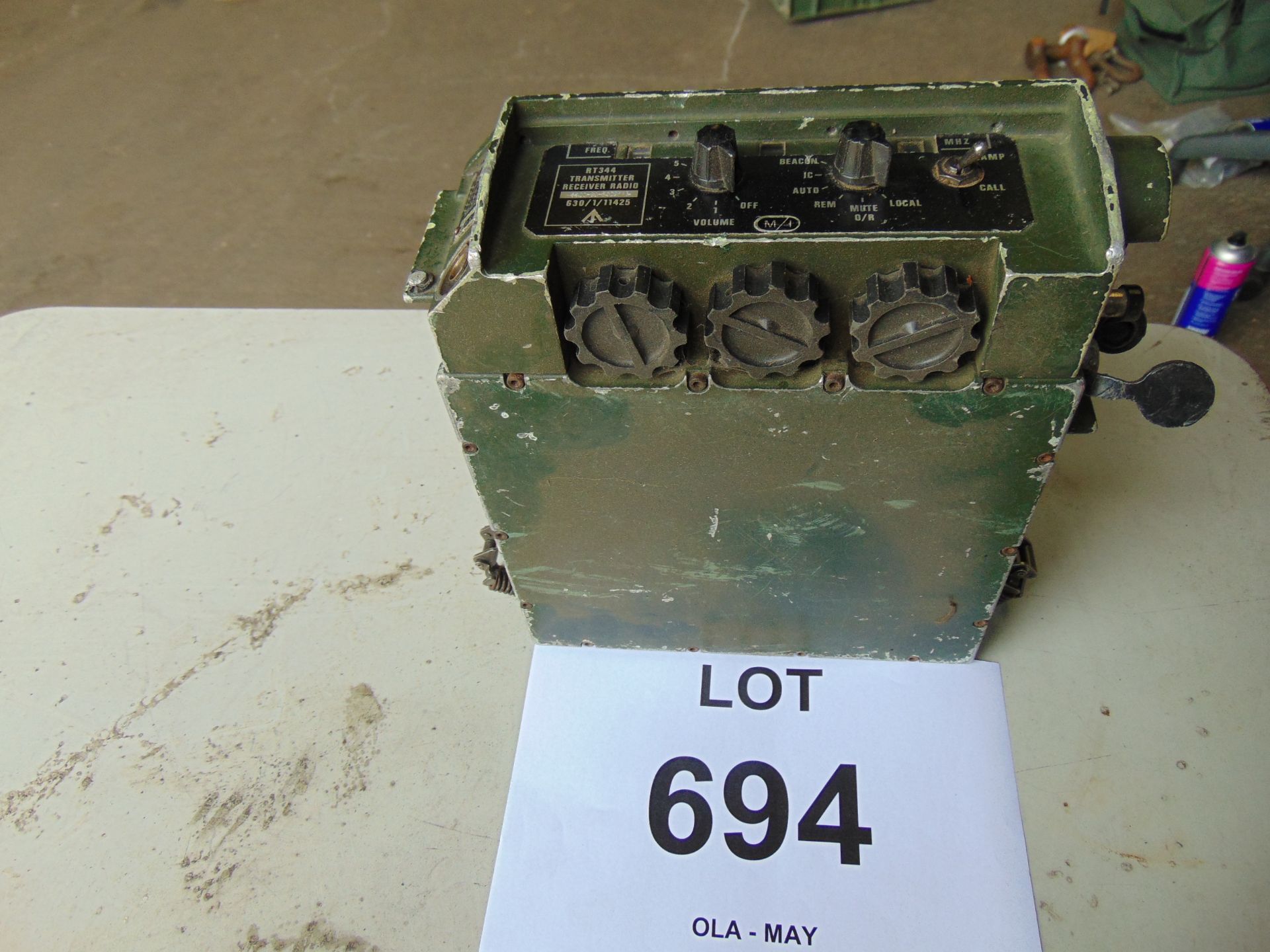 1 x Very Rare Clansman RT 344 ground / all transmitter receiver c/w battery as shown - Image 4 of 6