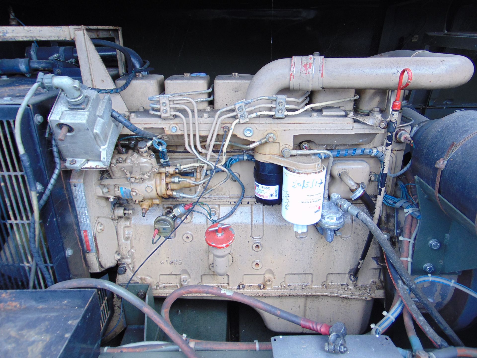 90 KVA 72 KW Diesel GPU Generator. fitted Cummins 6 cly Diesel 2172 hrs From RAF - Image 12 of 18