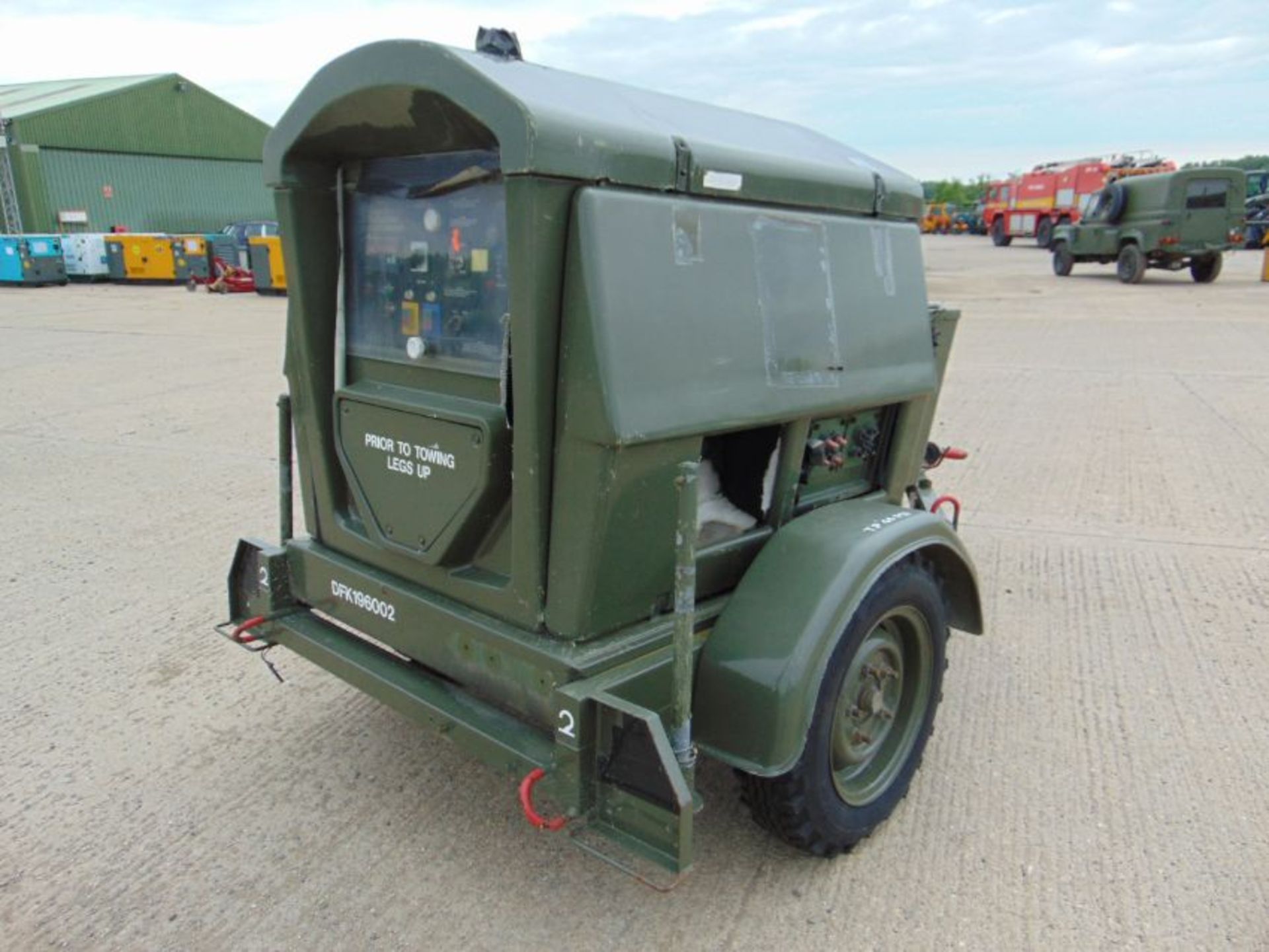 Ex Uk Royal Air Force Trailer Mounted 25 KVA Generator - Image 8 of 14