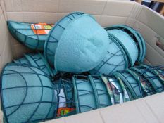 50 x Green hanging baskets and liners new unused