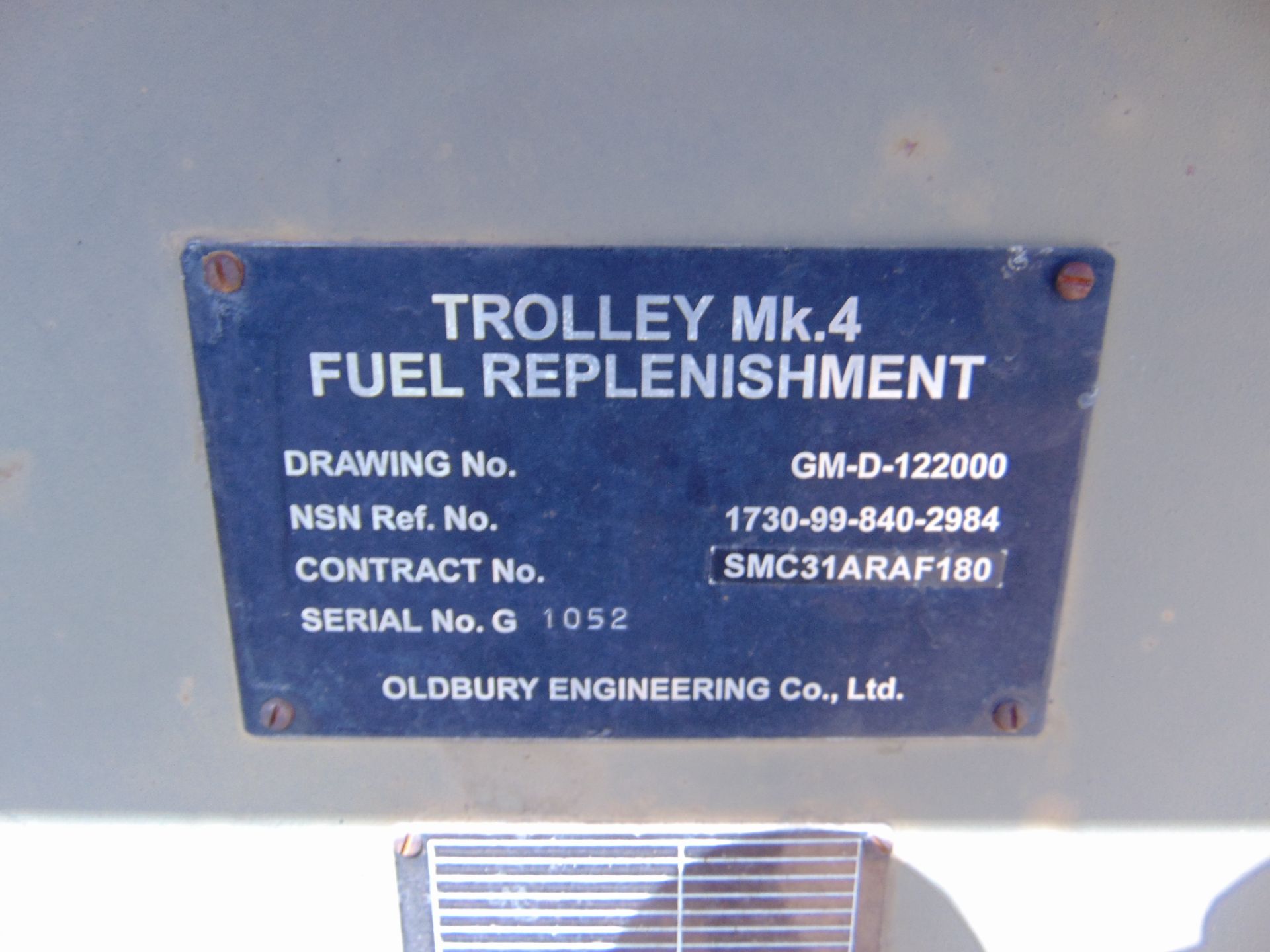Mk4 Fuel Replenishment Trolley from RAF - Image 8 of 8