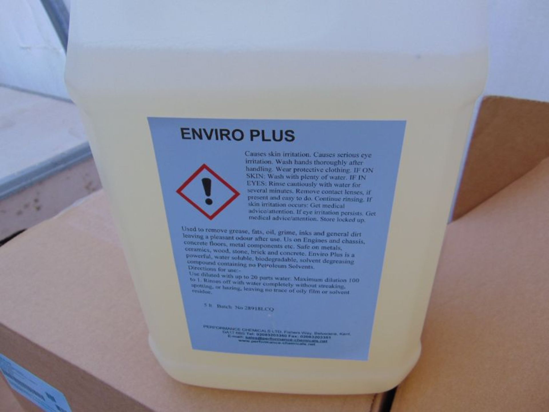 40x 5 Litre Drums of Performance Chemicals Enviro Plus Water Soluble Biodegradable Solvent Degreaser - Image 3 of 3