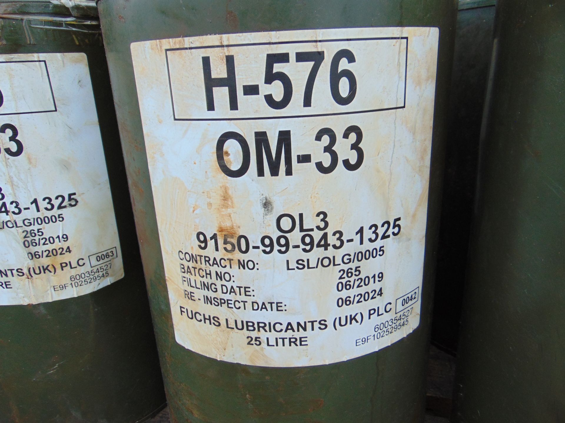 6x Unissued 25L OM-33 High Performance Grade Mineral Oil Based General Purpose Hydraulic Fluid - Image 2 of 2