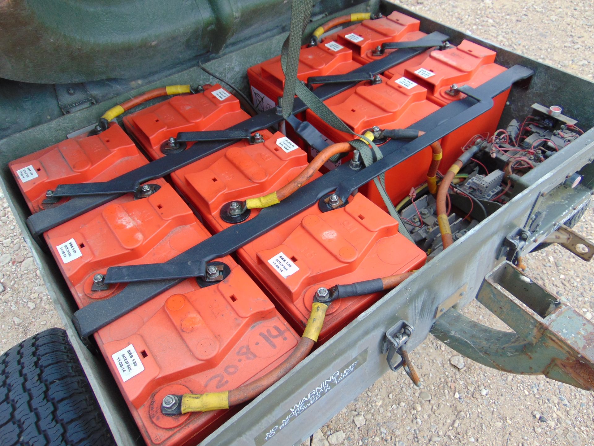 Aircraft Battery Electrical Starter Trolley c/w Batteries and Cables, From RAF - Image 5 of 7