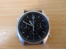 Very Nice condition Seiko Gen 1 Pilots Chrono RAF Harriers Force Issue Dated 1988,