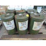 6x Unissued 25L OM-33 High Performance Grade Mineral Oil Based General Purpose Hydraulic Fluid