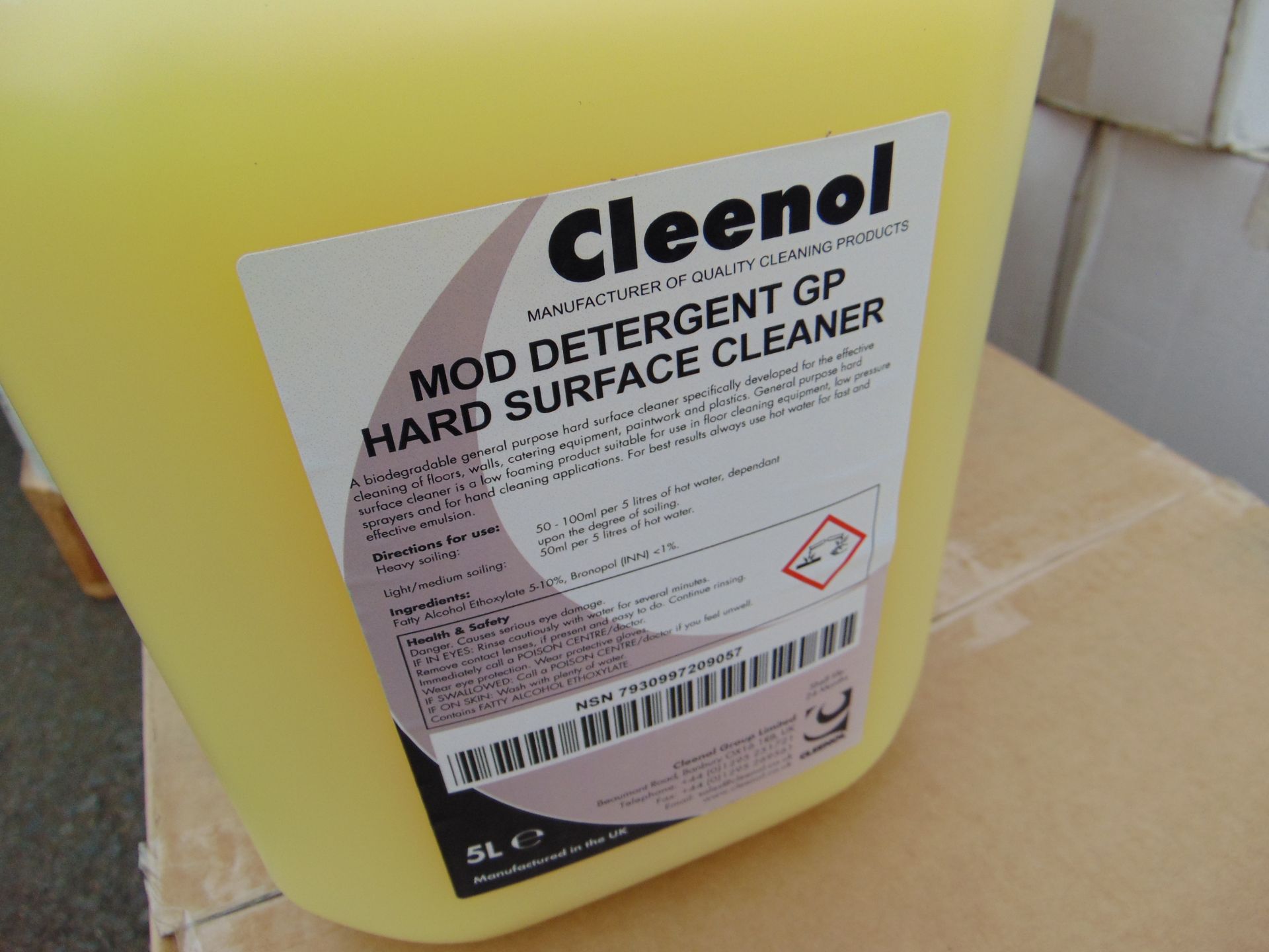 20x Unissued 5L Drums of Cleenol Hard Surface Cleaner - Image 2 of 2
