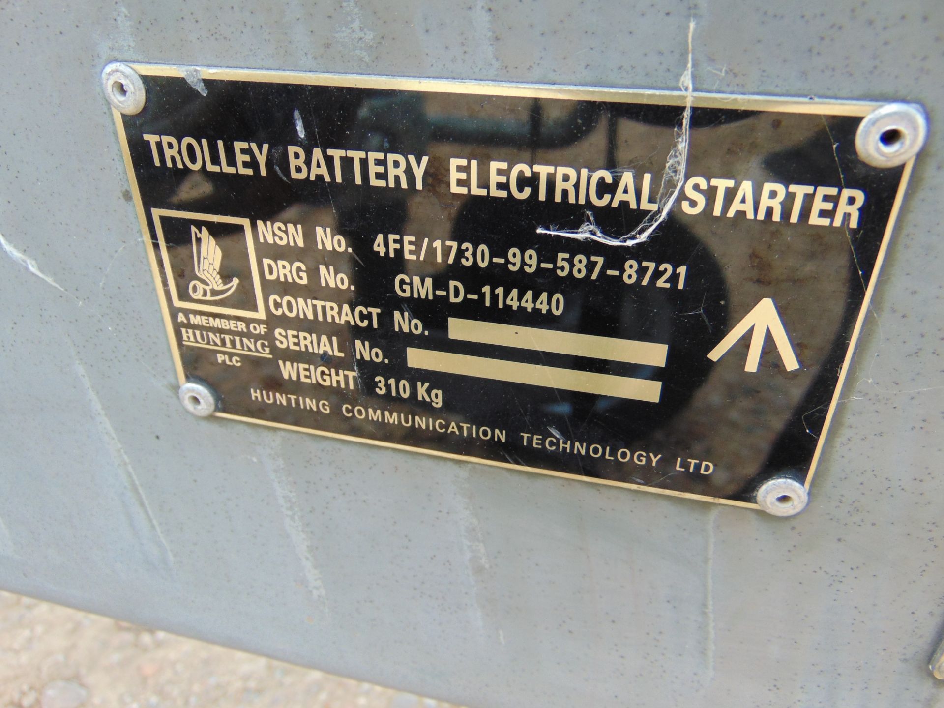 Aircraft Battery Electrical Starter Trolley c/w Batteries and Cables, From RAF - Image 6 of 7