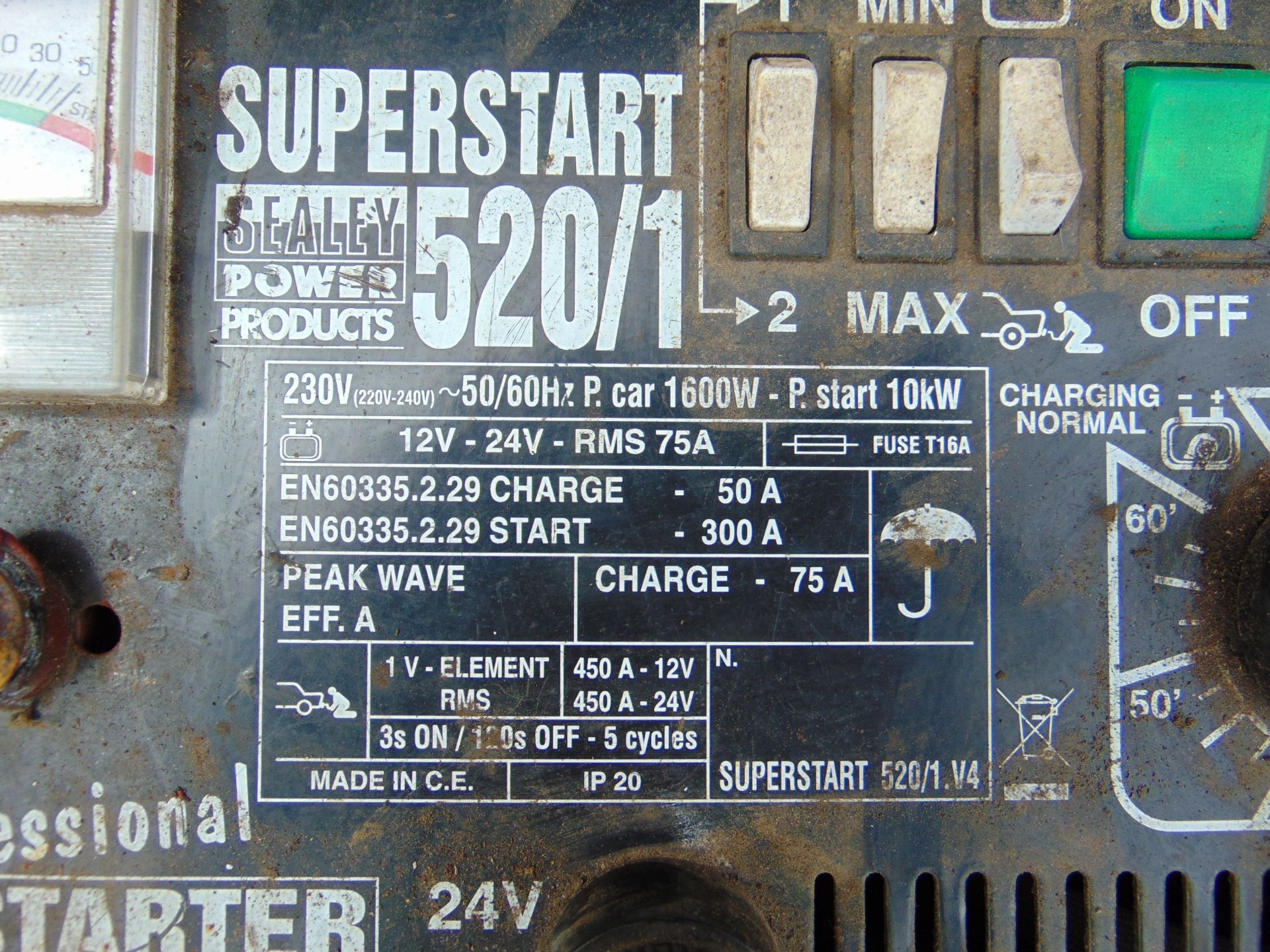 Sealey Superstart 520/1 Battery Starter/Charger - Bild 4 aus 4