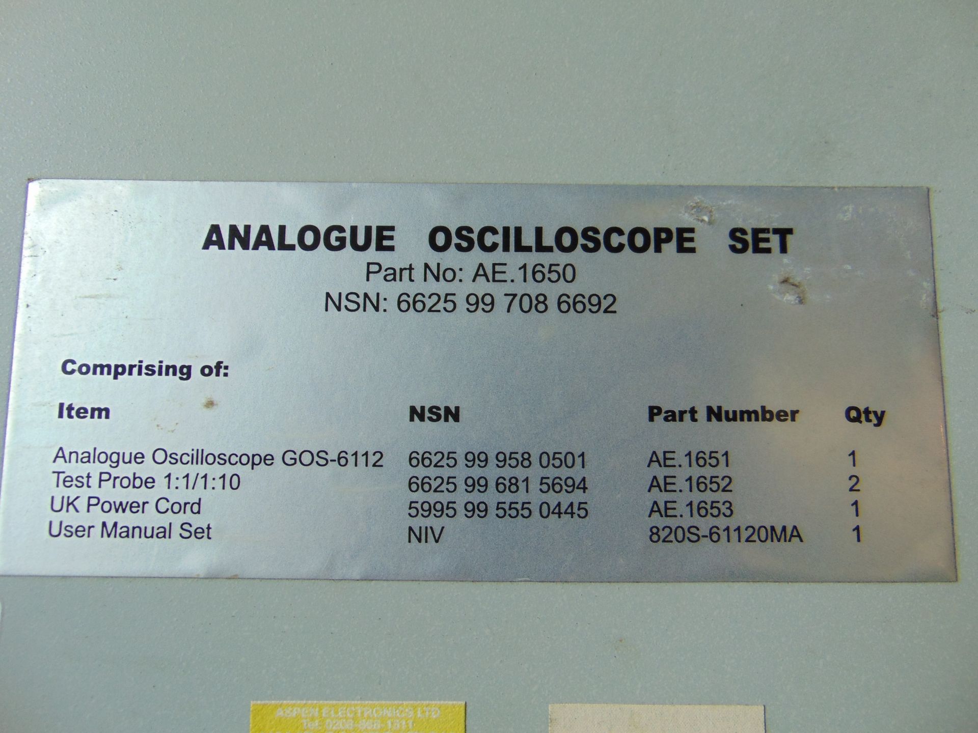 Instek Oscilloscope GOS-6112, 100MHz - Image 6 of 6