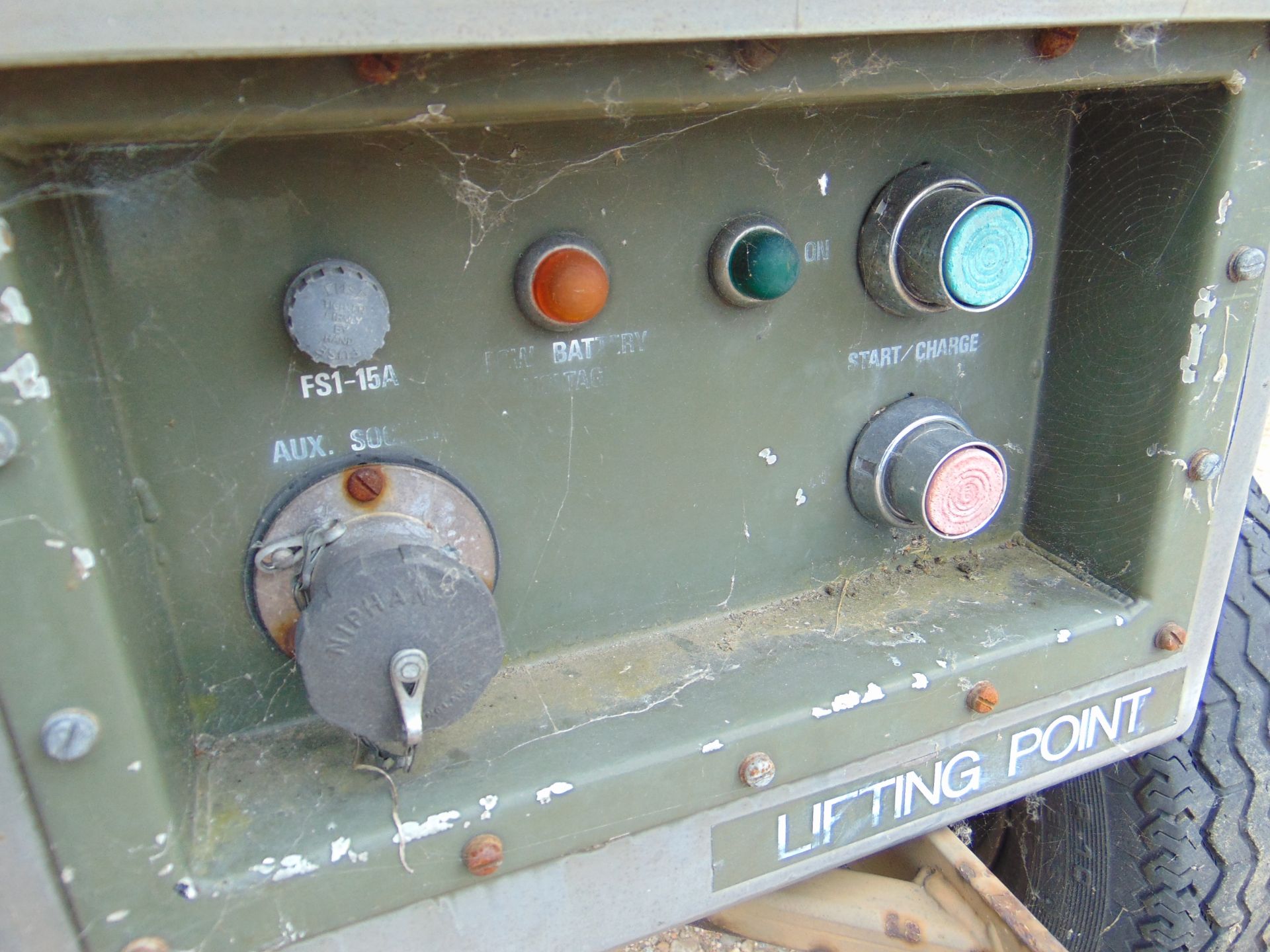 Aircraft Battery Electrical Starter Trolley c/w Batteries and Cables, From RAF - Image 4 of 7