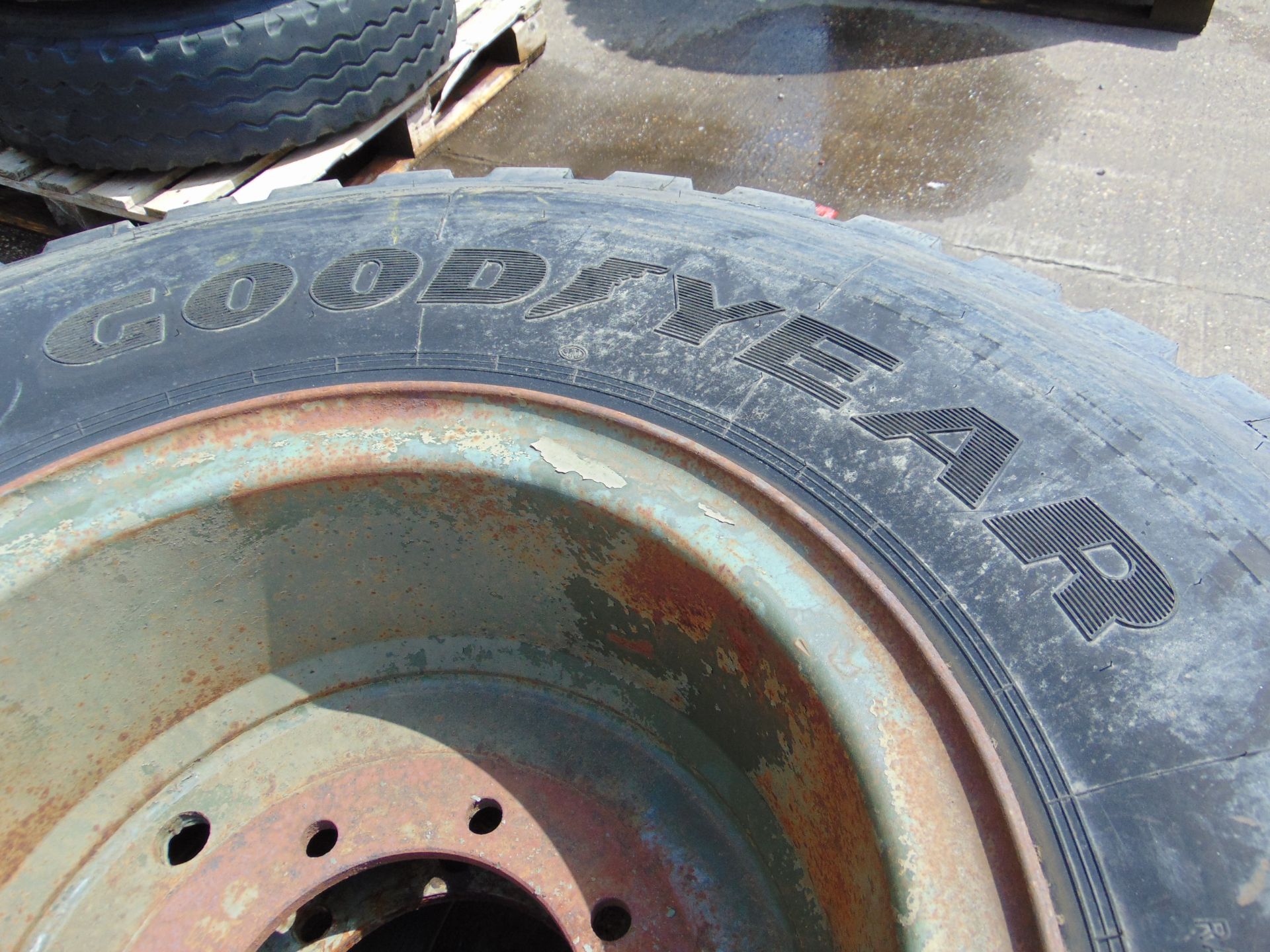 2x Goodyear G388 12.00 R20 Tyres on 8 Stud Rims - Image 5 of 7