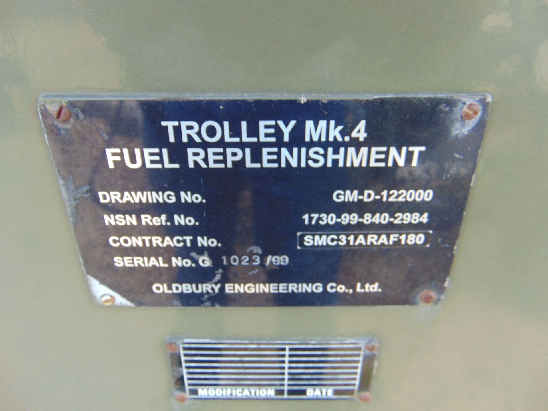 Mk4 Fuel Replenishment Trolley from RAF - Image 8 of 8