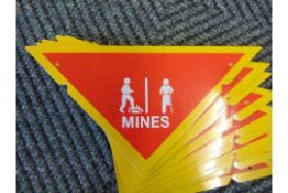 10 x Battlefield Mine Warning Signs