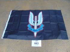 5ft x 3ft SAS Flag Black New and Unused